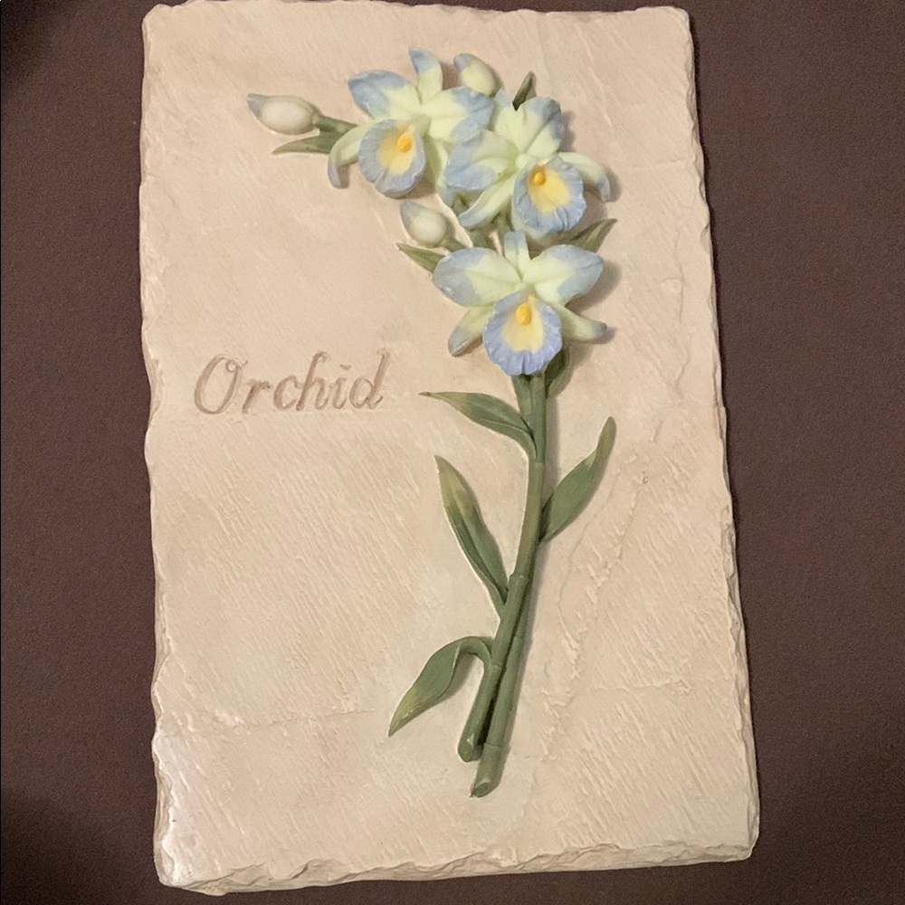 Floral Wall Art with Orchid Design